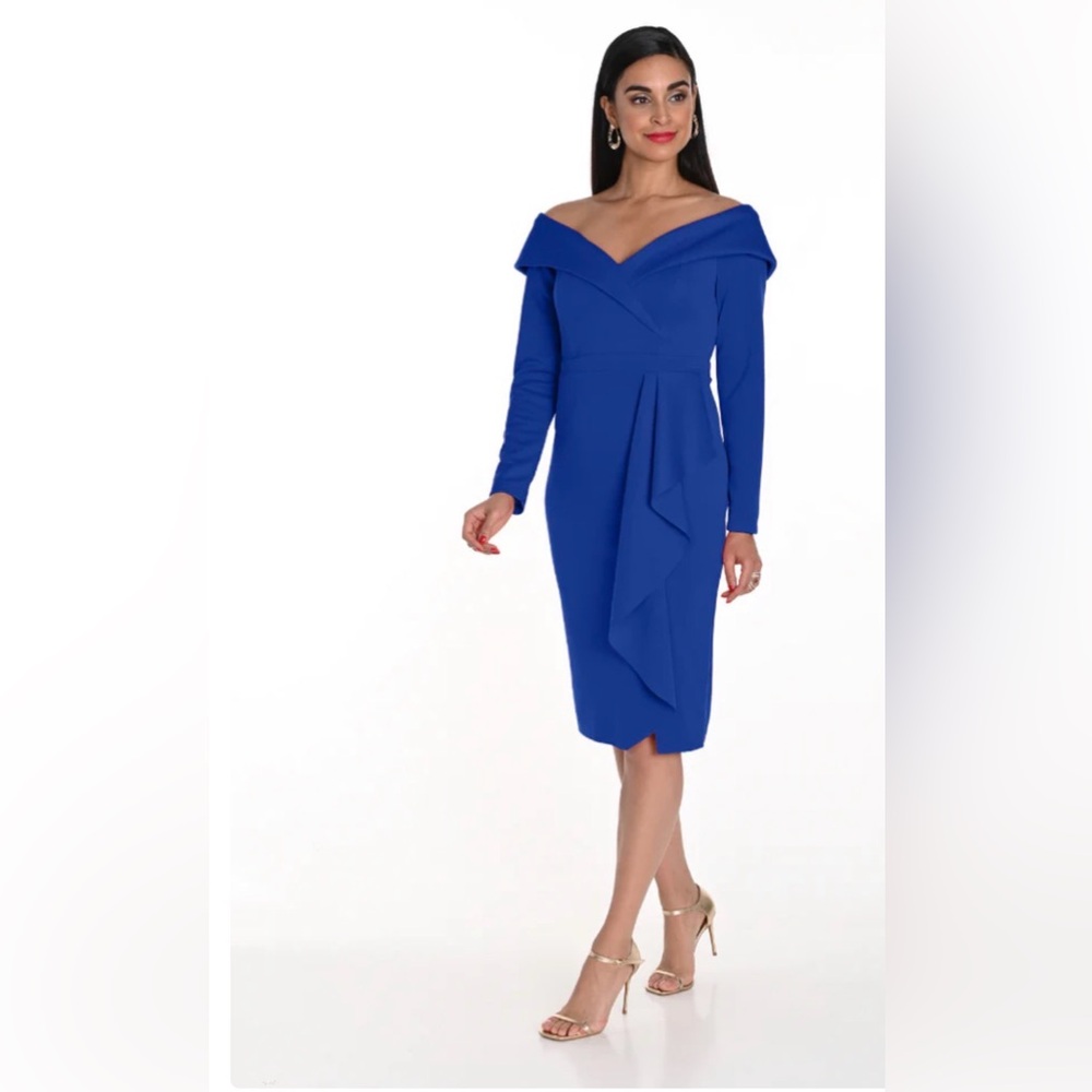 Off Shoulder Bardot Midi Dress 249189